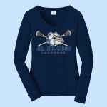 Women's Long Sleeve V Neck T-shirt - LV Jr Bulldogs LAX Thumbnail